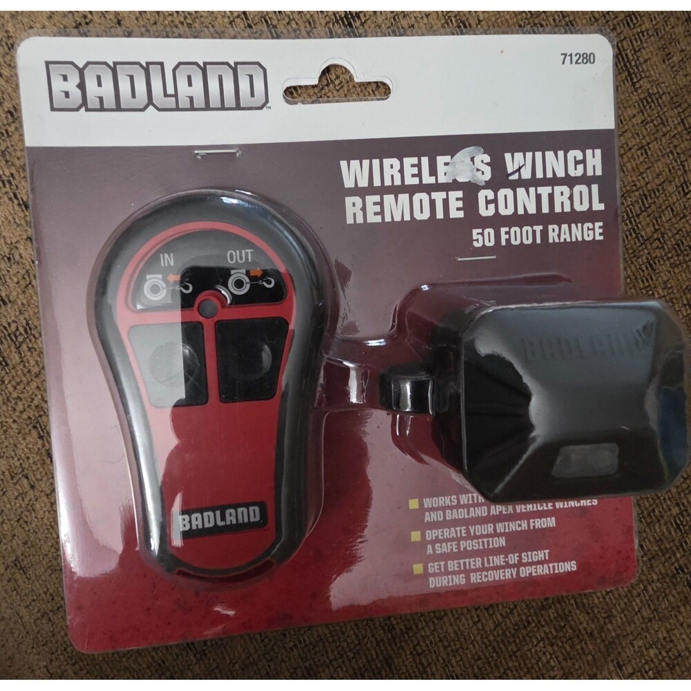 Badland Wireless Winch Remote Control Receiver 50 Ft Range ZXR Apex 71280